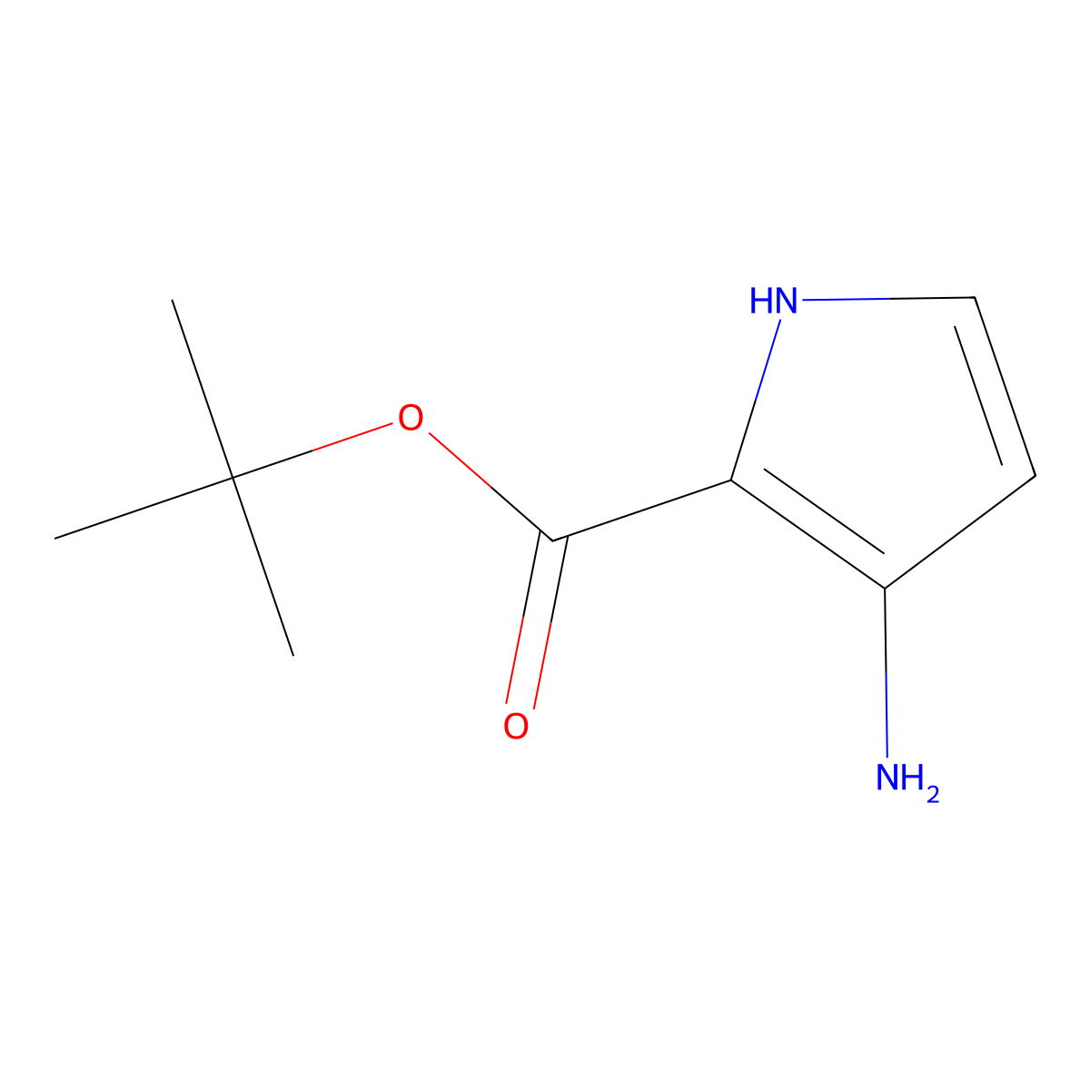tert-Butyl 3-amino-1H-pyrrole-2-carboxylate molecular structure, CAS 2248298-08-8