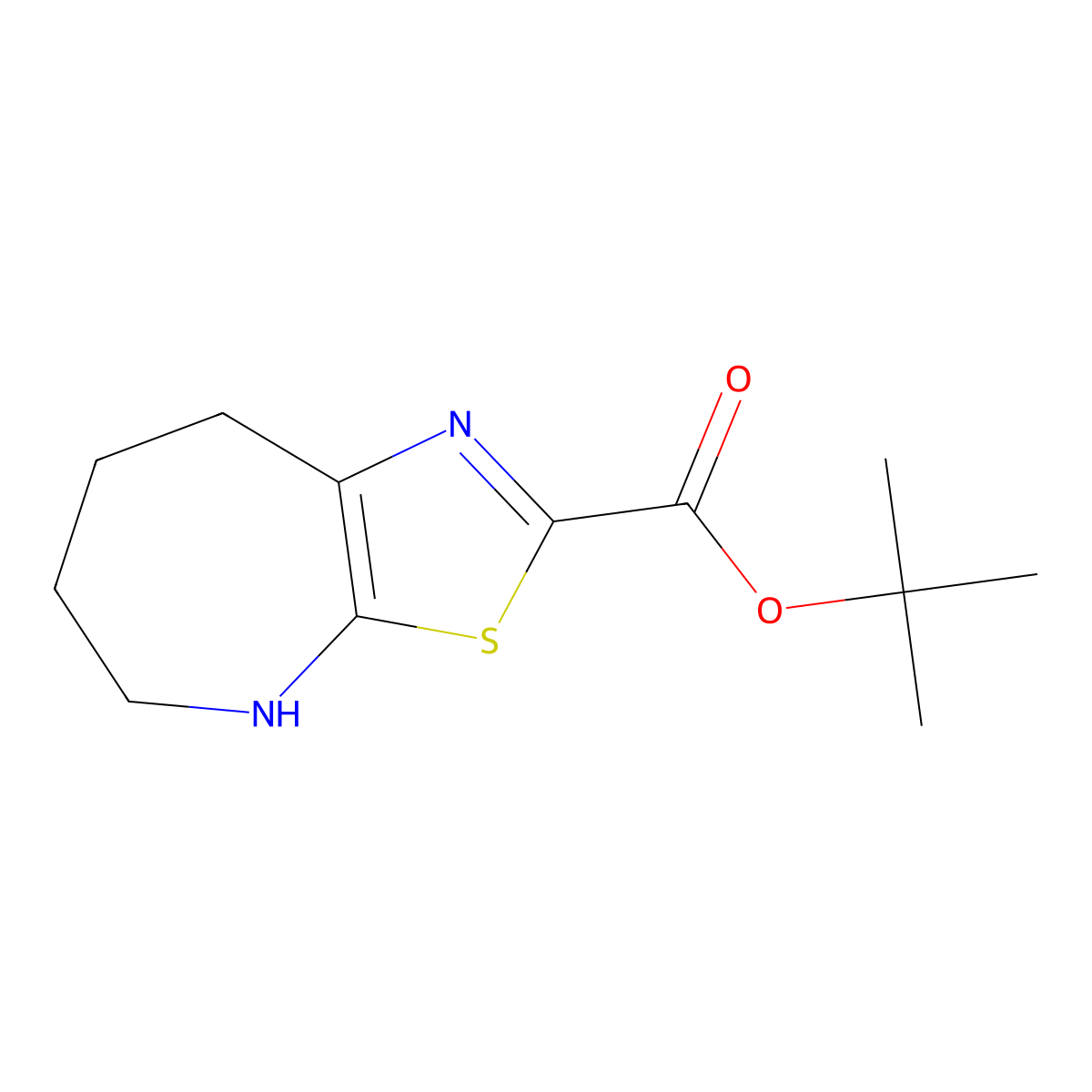 tert-butyl 4H,5H,6H,7H,8H-[1,3]thiazolo[5,4-b]azepine-2-carboxylate molecular structure, CAS 2248298-14-6