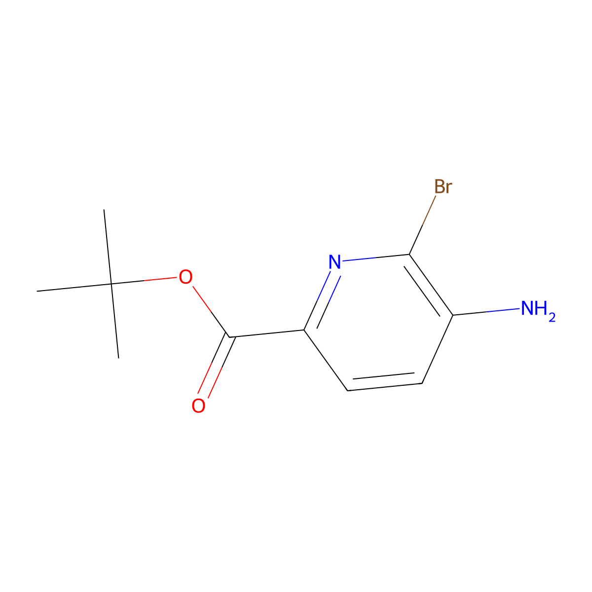 Tert-butyl 5-amino-6-bromopyridine-2-carboxylate molecular structure, CAS 2248298-86-2