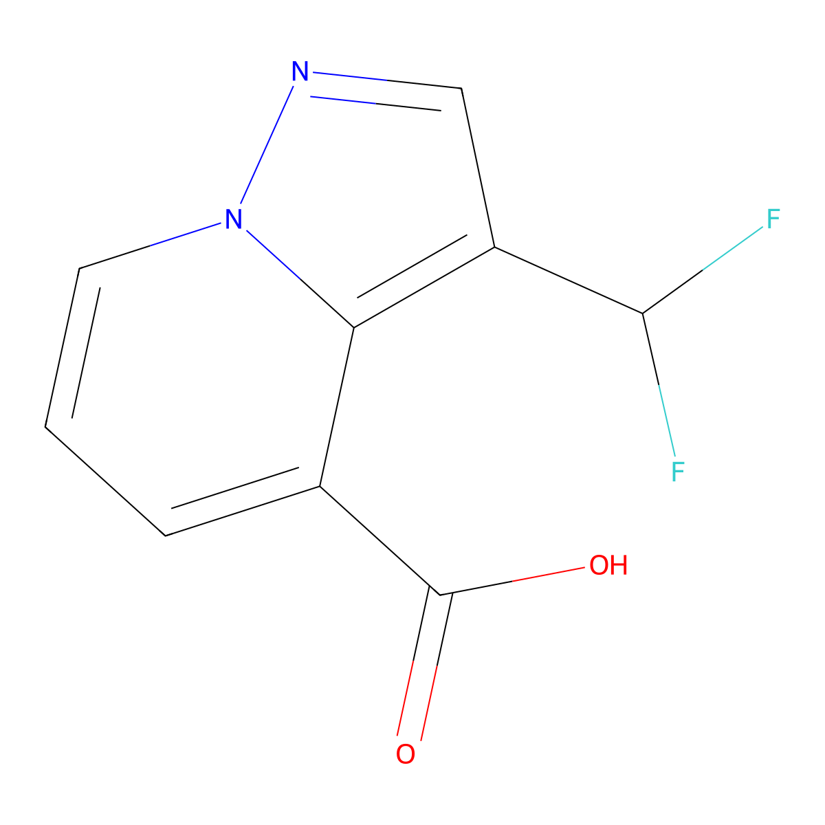 3-(Difluoromethyl)pyrazolo[1,5-a]pyridine-4-carboxylic acid molecular structure, CAS 2248298-93-1