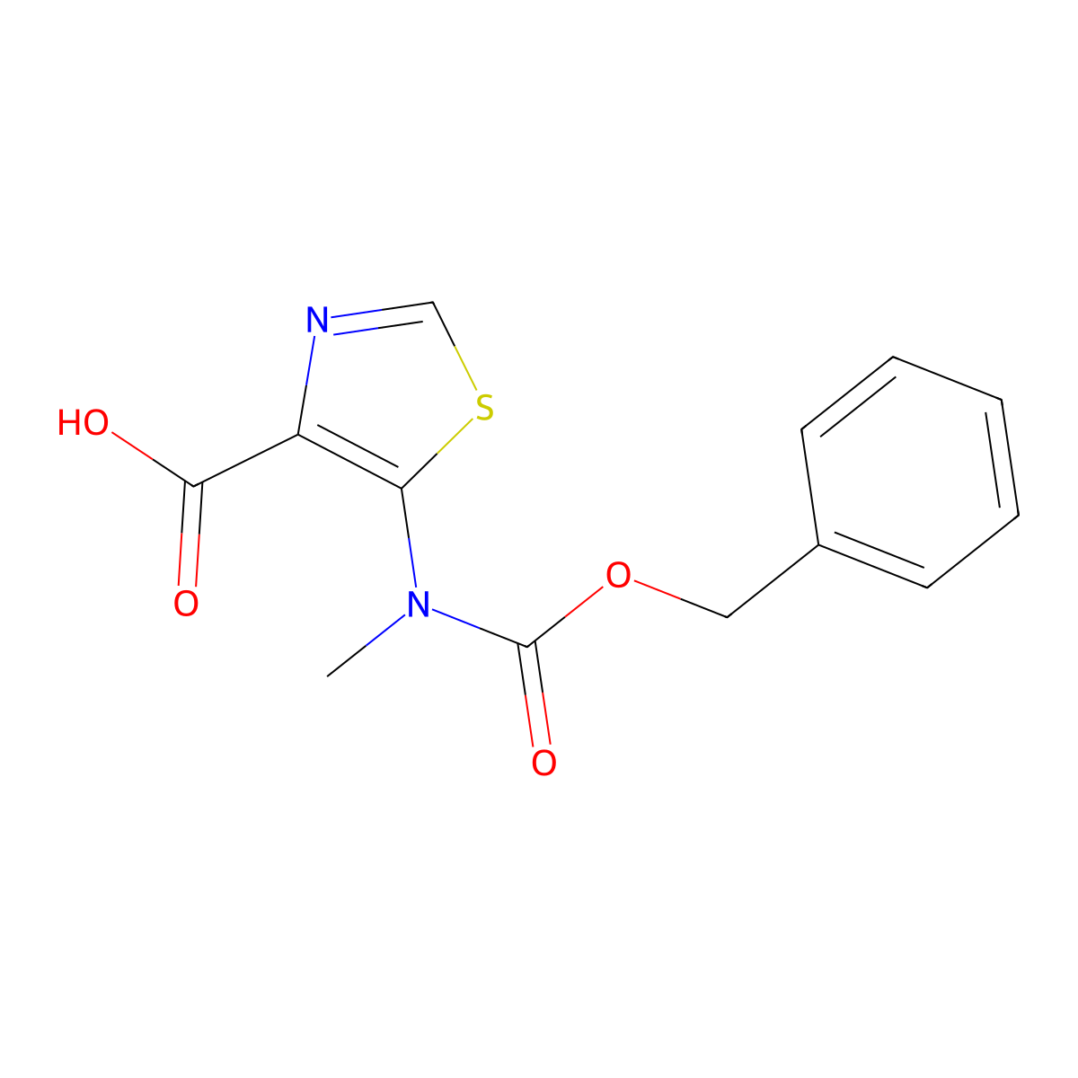 5-{[(Benzyloxy)carbonyl](methyl)amino}-1,3-thiazole-4-carboxylic acid molecular structure, CAS 2248299-29-6