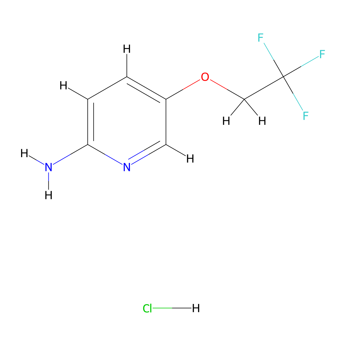 5-(2,2,2-Trifluoroethoxy)pyridin-2-amine hydrochloride molecular structure, CAS 2248299-68-3