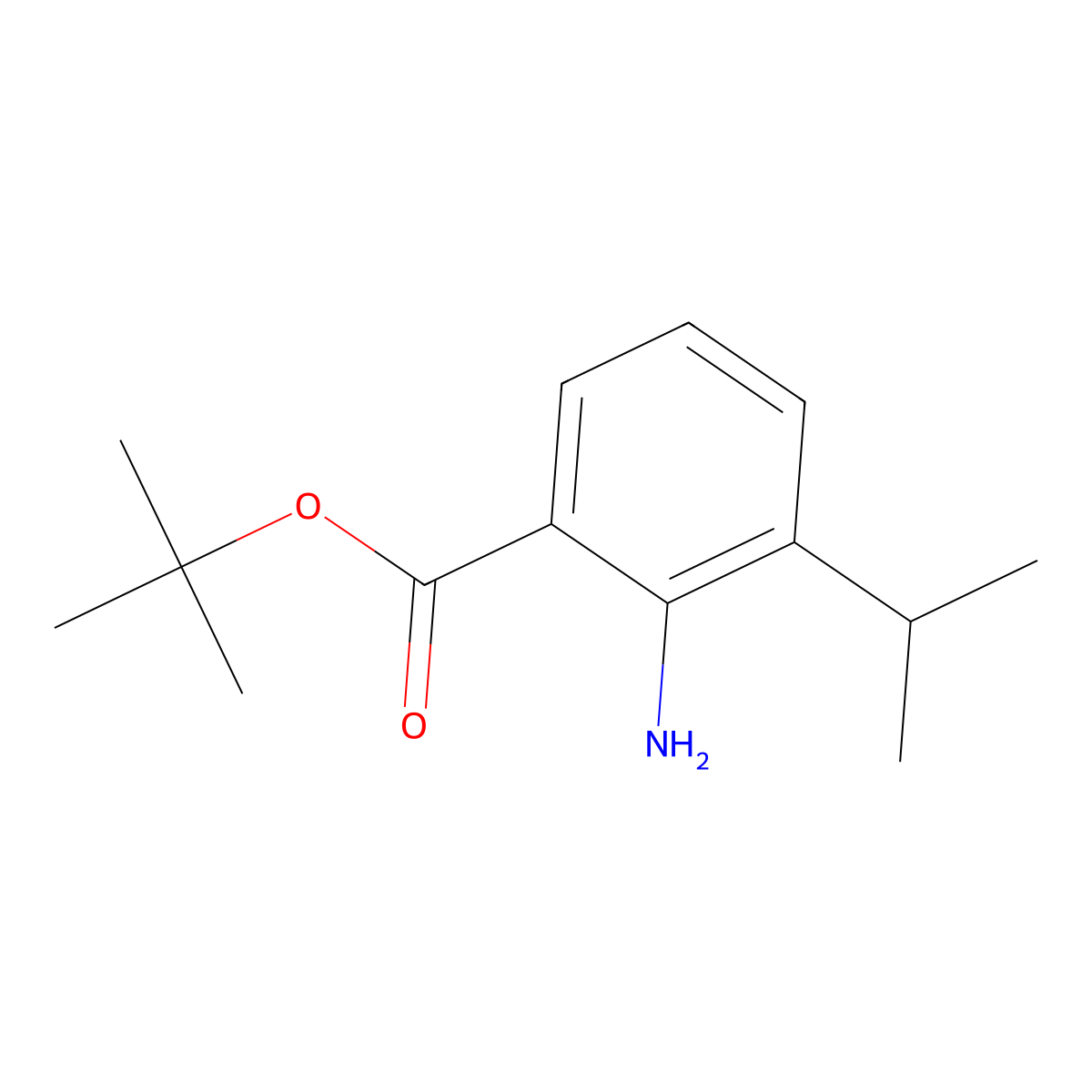 Tert-butyl 2-amino-3-(propan-2-yl)benzoate molecular structure, CAS 2248299-96-7