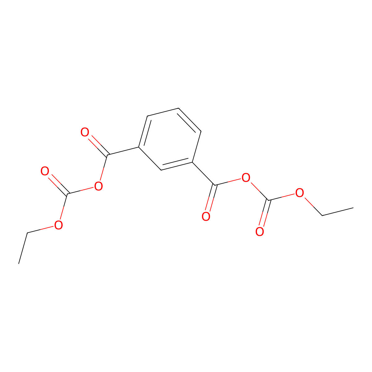 Bis(ethoxycarbonyl)benzene-1,3-dicarboxylate molecular structure, CAS 22483-52-9