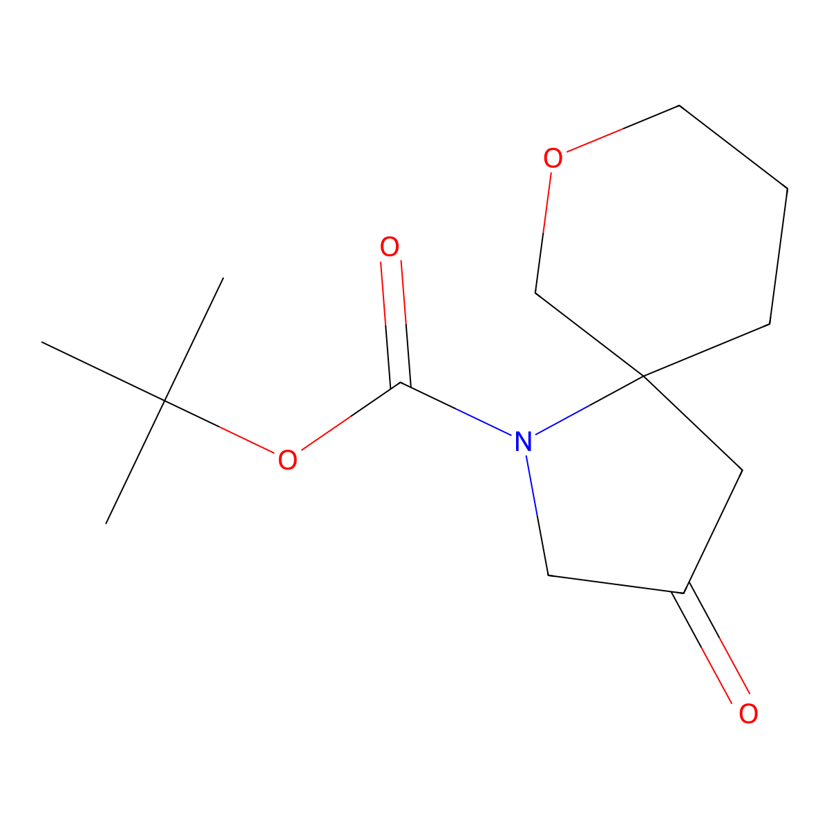 Tert-butyl 3-oxo-7-oxa-1-azaspiro[4.5]decane-1-carboxylate molecular structure, CAS 2248301-42-8