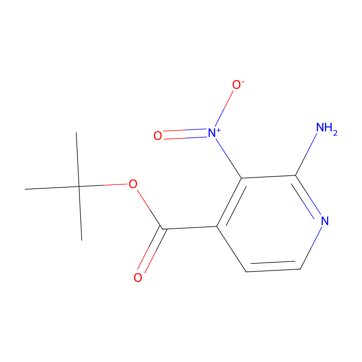 Tert-butyl 2-amino-3-nitropyridine-4-carboxylate molecular structure, CAS 2248302-45-4