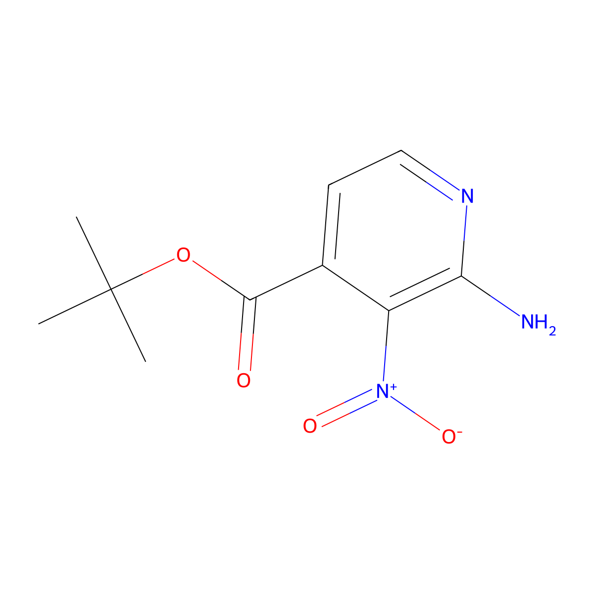 Tert-butyl 2-amino-3-nitropyridine-4-carboxylate molecular structure, CAS 2248302-45-4