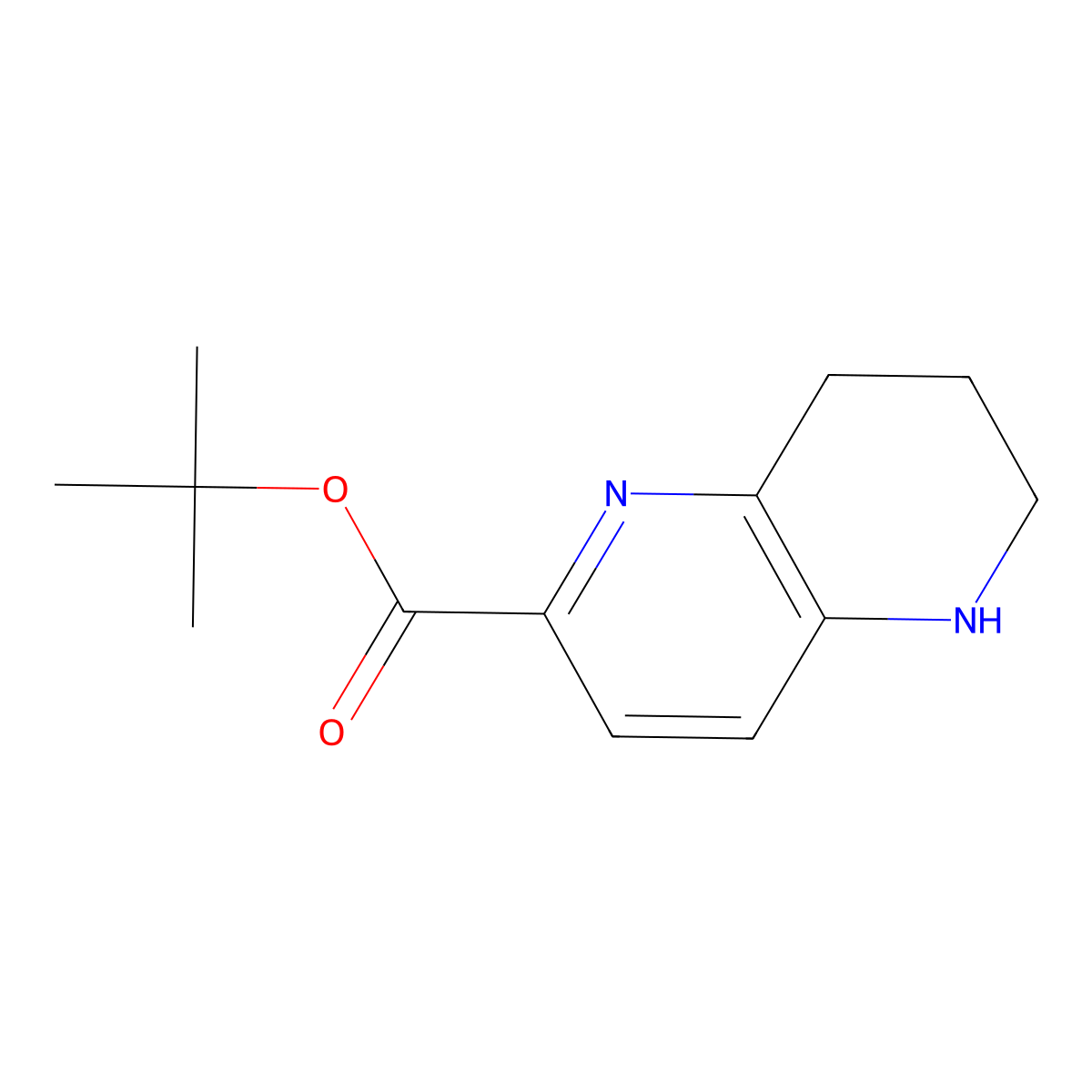 Tert-butyl 5,6,7,8-tetrahydro-1,5-naphthyridine-2-carboxylate molecular structure, CAS 2248302-70-5