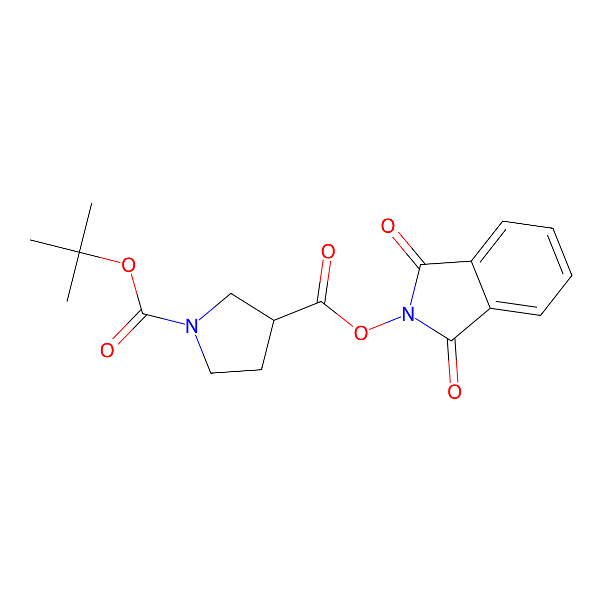 1-tert-butyl 3-(1,3-dioxo-2,3-dihydro-1H-isoindol-2-yl) pyrrolidine-1,3-dicarboxylate molecular structure, CAS 2248302-85-2