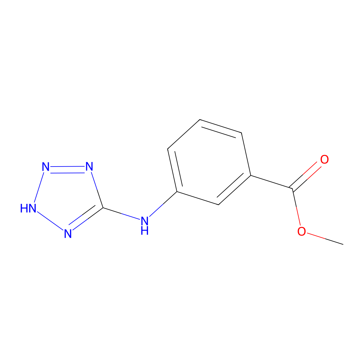 methyl 3-[(1H-1,2,3,4-tetrazol-5-yl)amino]benzoate molecular structure, CAS 2248303-27-5