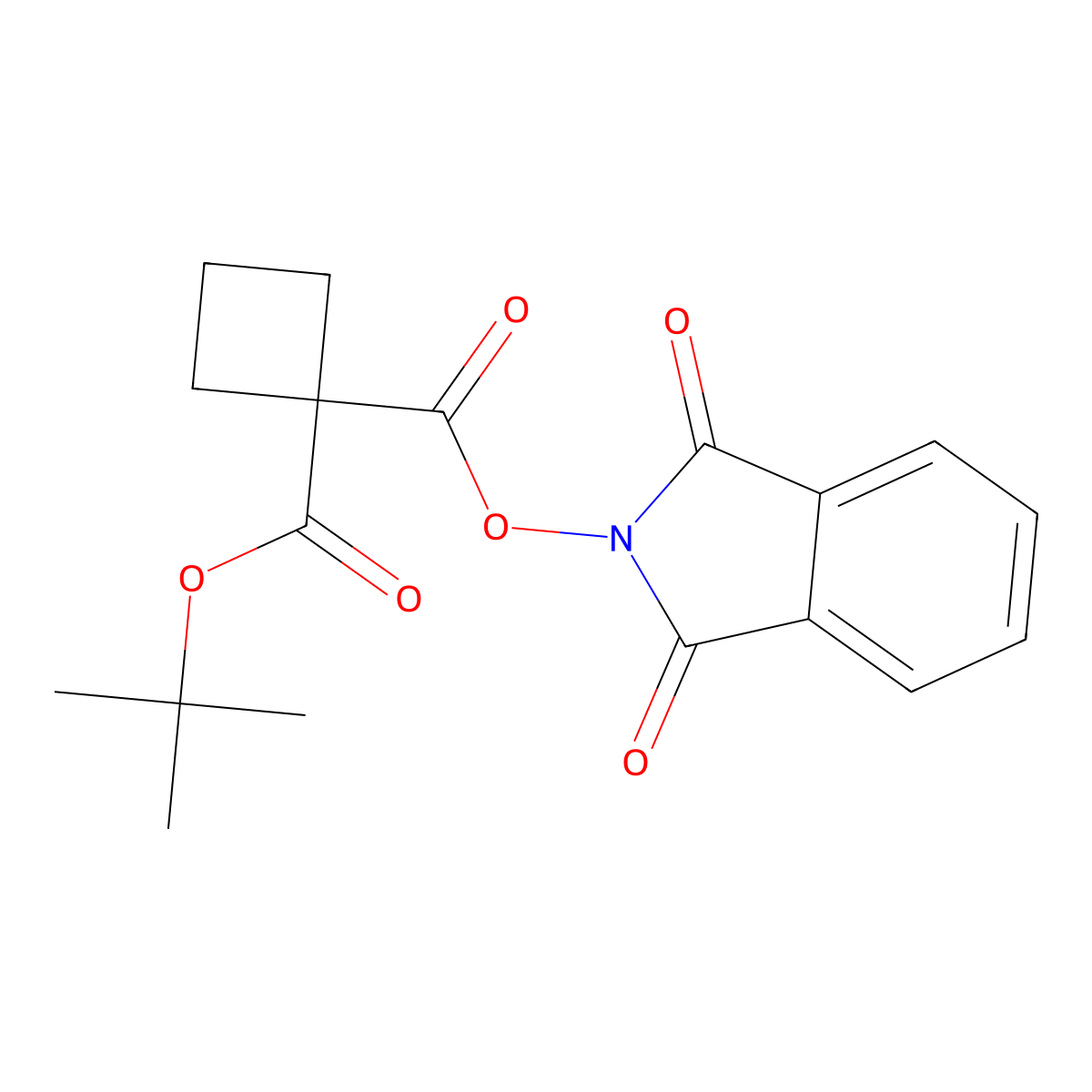 1-tert-butyl 1-(1,3-dioxo-2,3-dihydro-1H-isoindol-2-yl) cyclobutane-1,1-dicarboxylate molecular structure, CAS 2248303-63-9