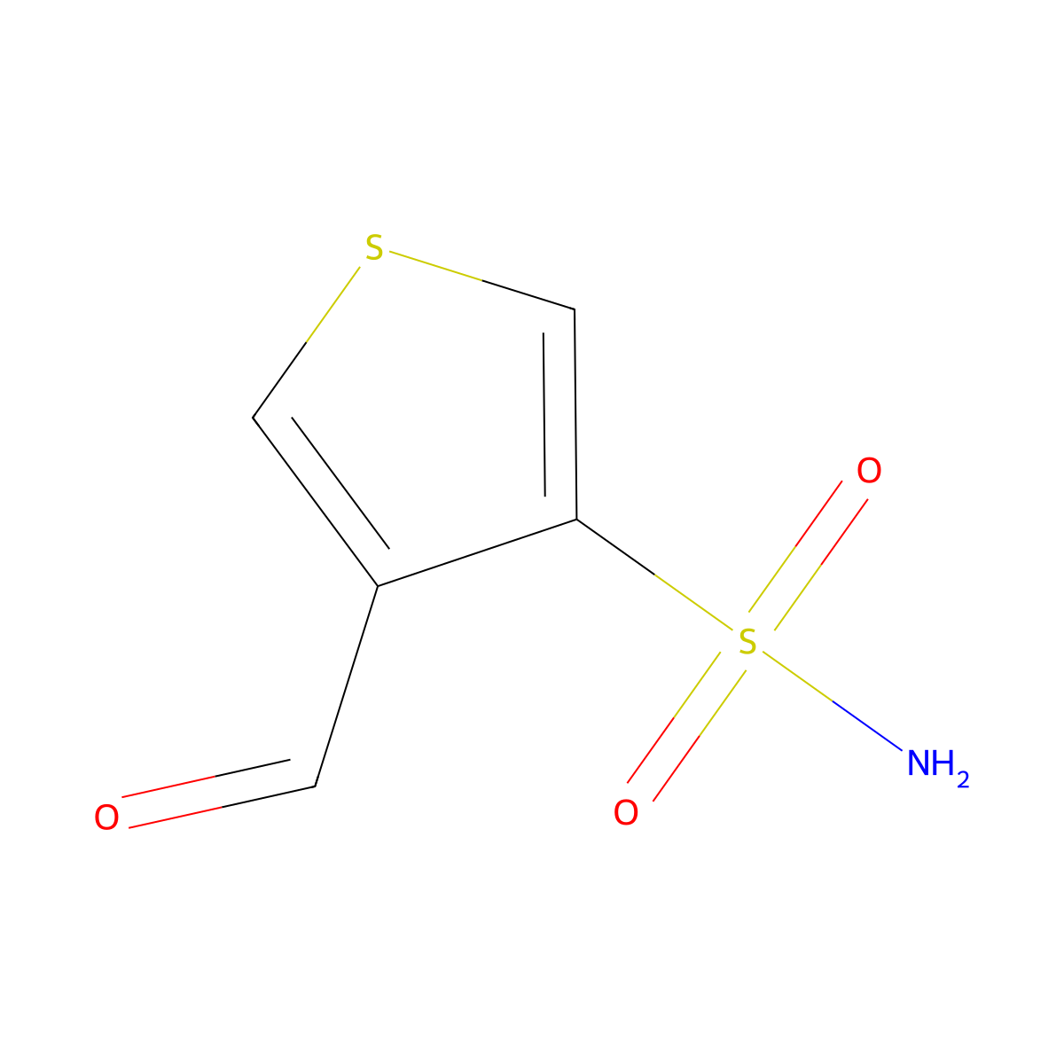 4-Formylthiophene-3-sulfonamide molecular structure, CAS 2248303-89-9