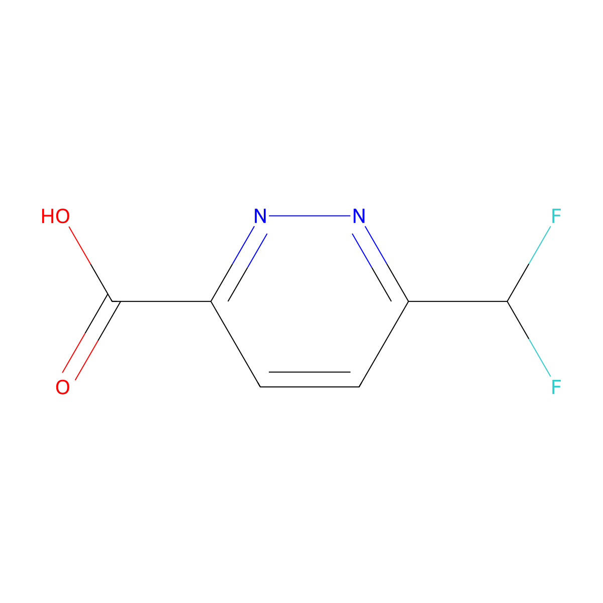 6-(Difluoromethyl)pyridazine-3-carboxylic acid molecular structure, CAS 2248305-30-6
