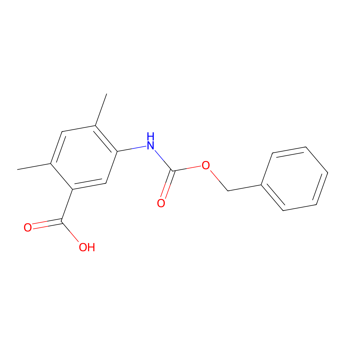 5-{[(Benzyloxy)carbonyl]amino}-2,4-dimethylbenzoic acid molecular structure, CAS 2248307-41-5