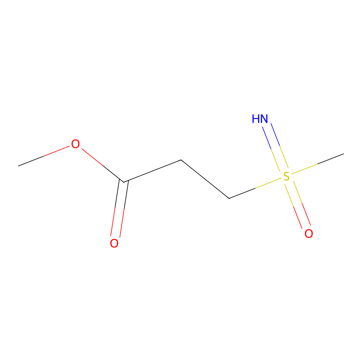 Methyl 3-(S-methylsulfonimidoyl)propanoate molecular structure, CAS 2248307-67-5