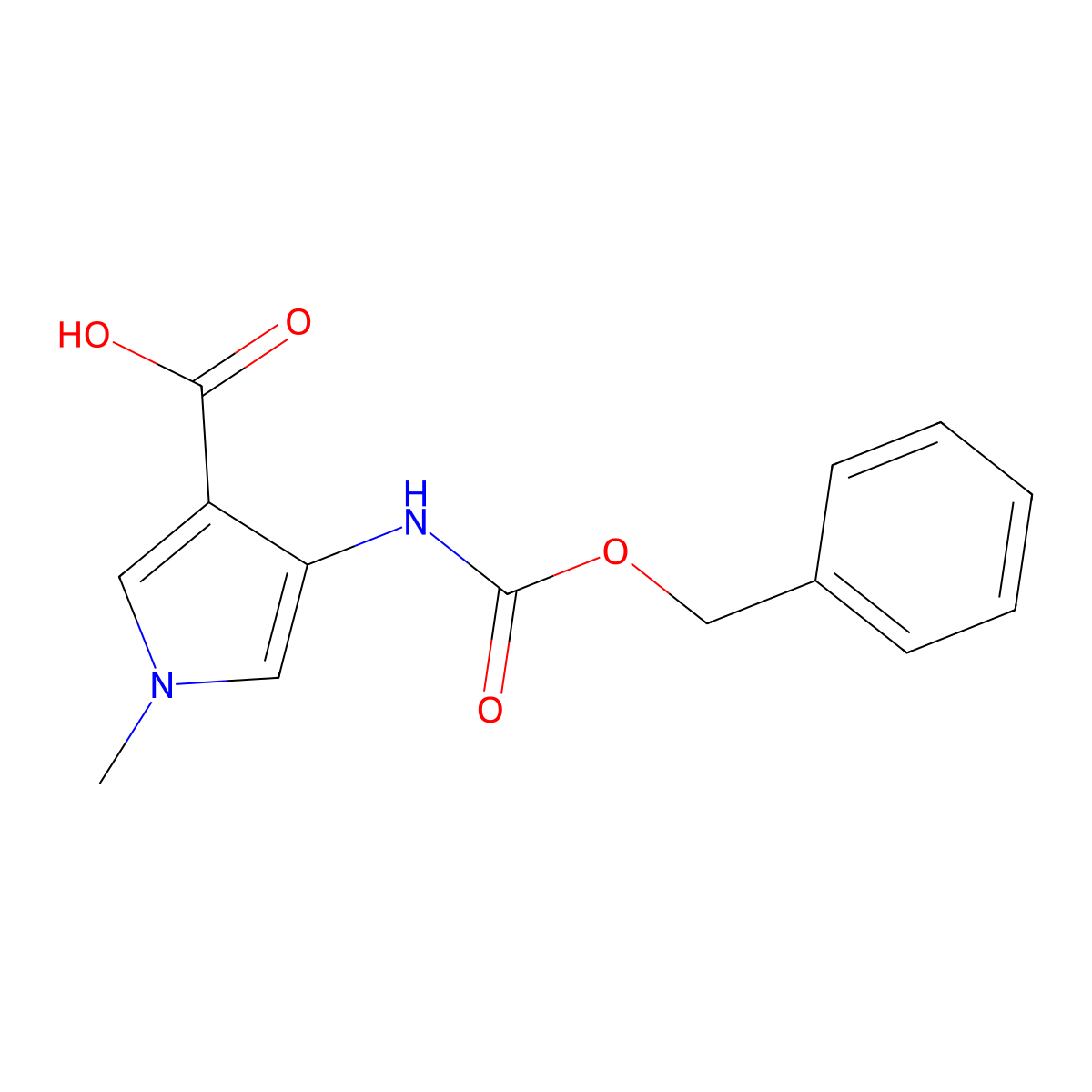 4-{[(benzyloxy)carbonyl]amino}-1-methyl-1H-pyrrole-3-carboxylic acid molecular structure, CAS 2248308-11-2