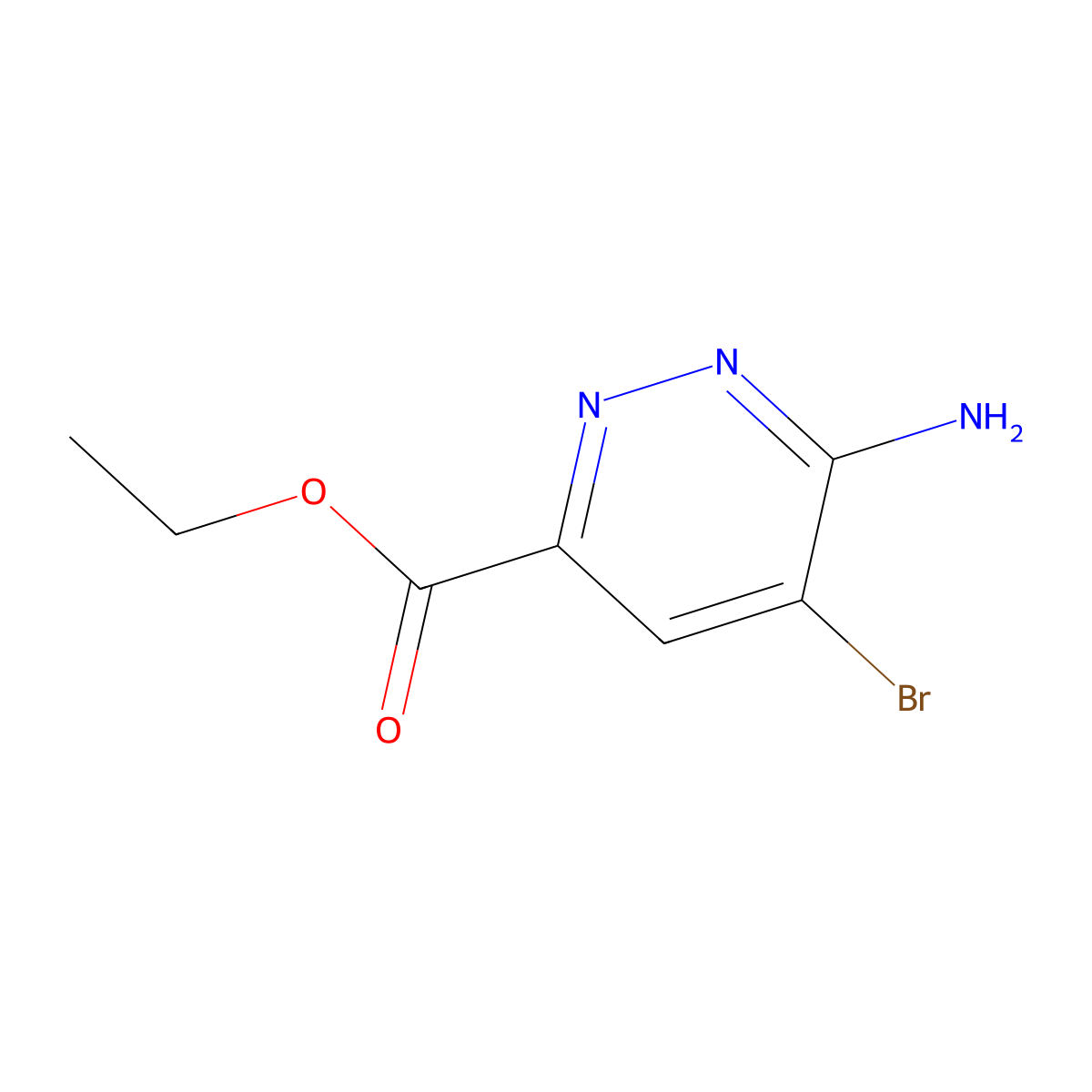 Ethyl 6-amino-5-bromopyridazine-3-carboxylate molecular structure, CAS 2248308-29-2