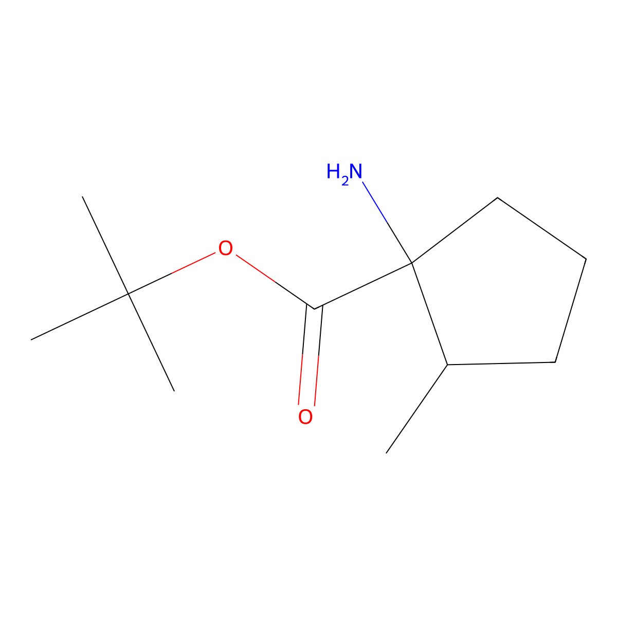 Tert-butyl 1-amino-2-methylcyclopentane-1-carboxylate molecular structure, CAS 2248308-36-1