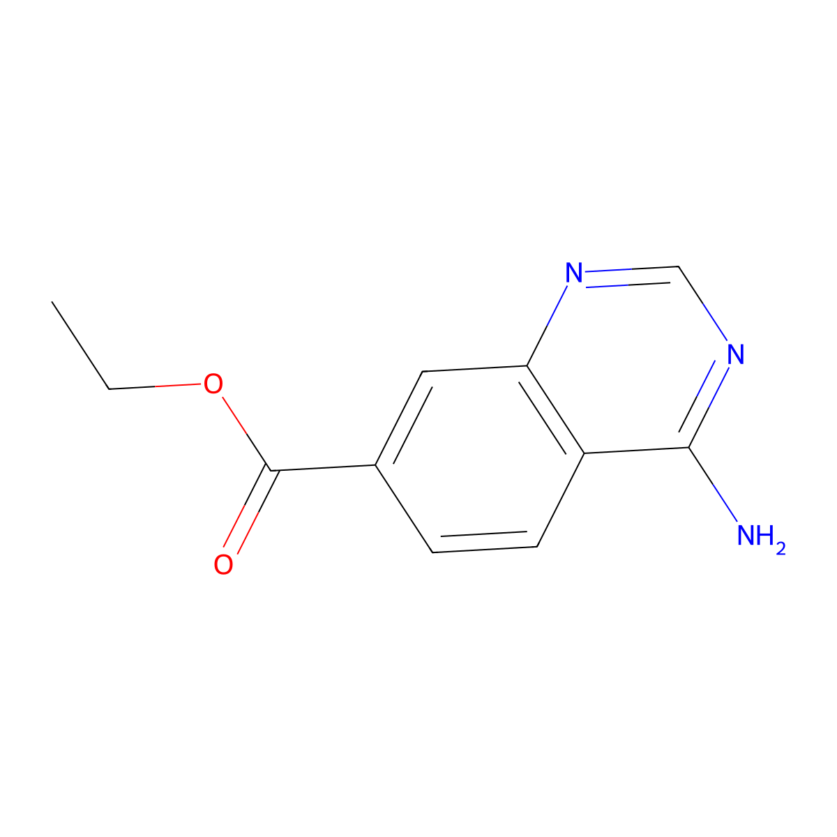 Ethyl 4-aminoquinazoline-7-carboxylate molecular structure, CAS 2248310-51-0