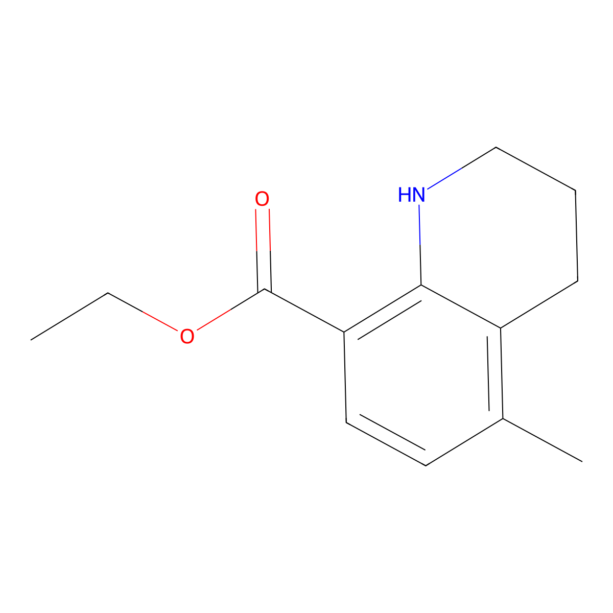 Ethyl 5-methyl-1,2,3,4-tetrahydroquinoline-8-carboxylate molecular structure, CAS 2248310-86-1