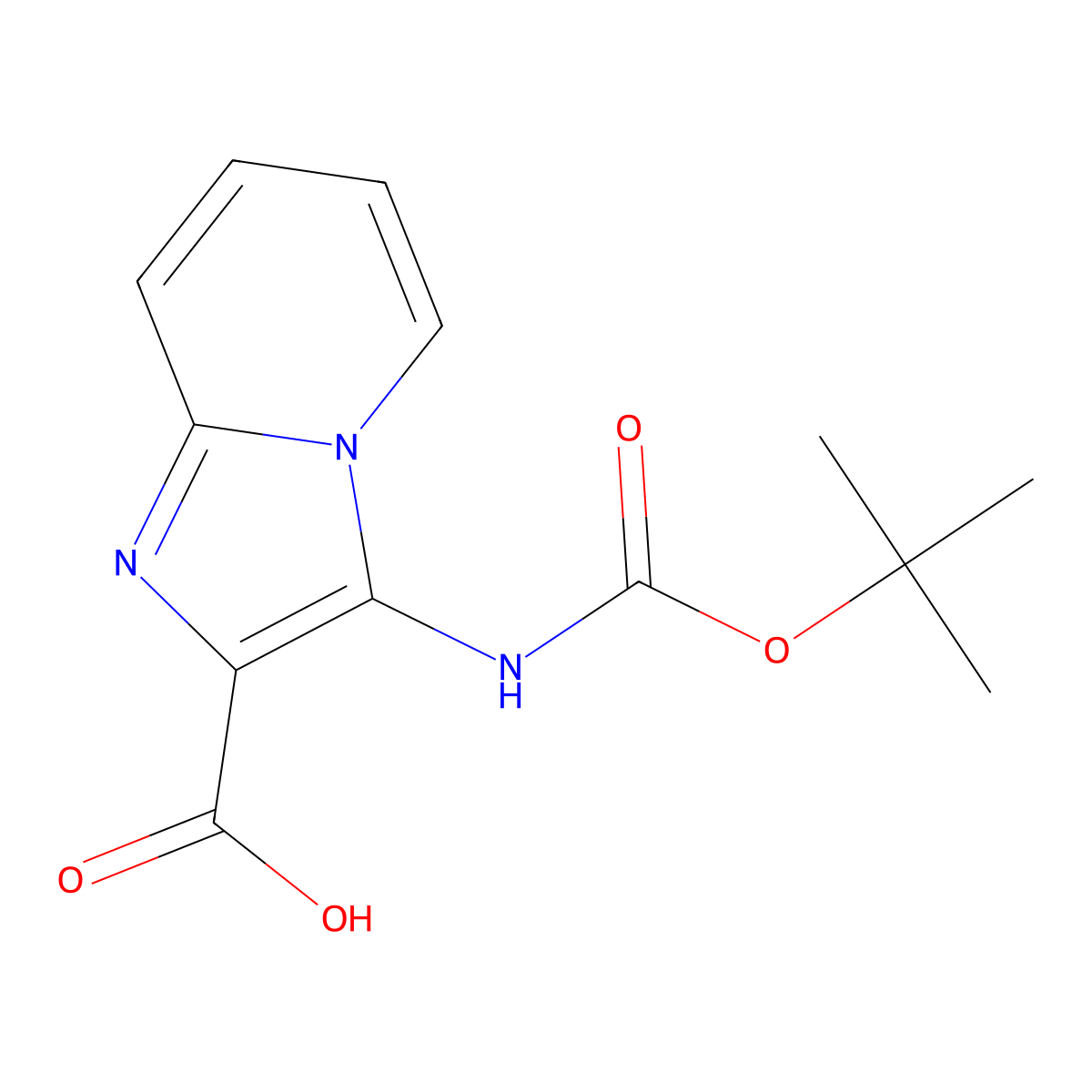 3-{[(Tert-butoxy)carbonyl]amino}imidazo[1,2-a]pyridine-2-carboxylic acid molecular structure, CAS 2248310-98-5