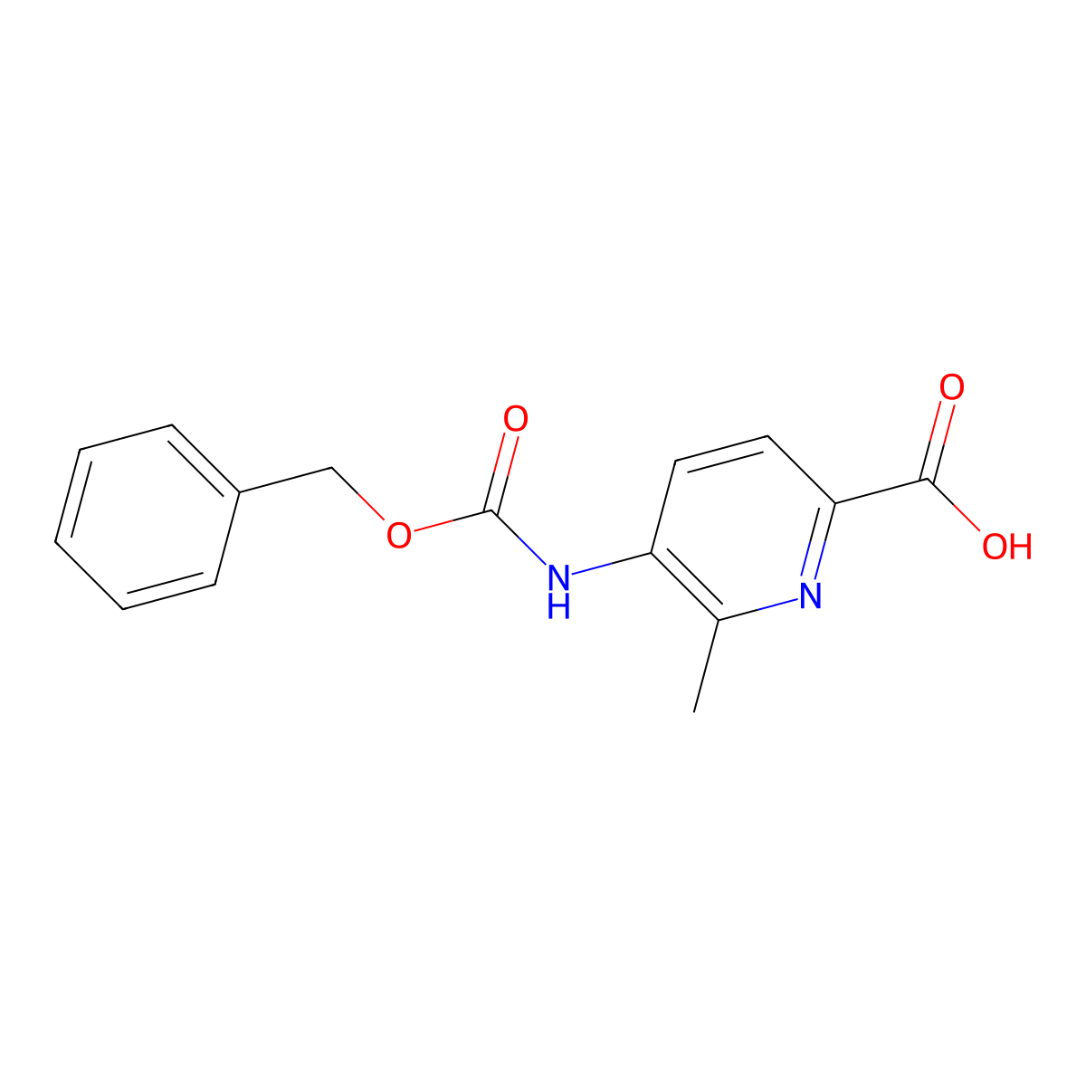 5-{[(Benzyloxy)carbonyl]amino}-6-methylpyridine-2-carboxylic acid molecular structure, CAS 2248311-36-4