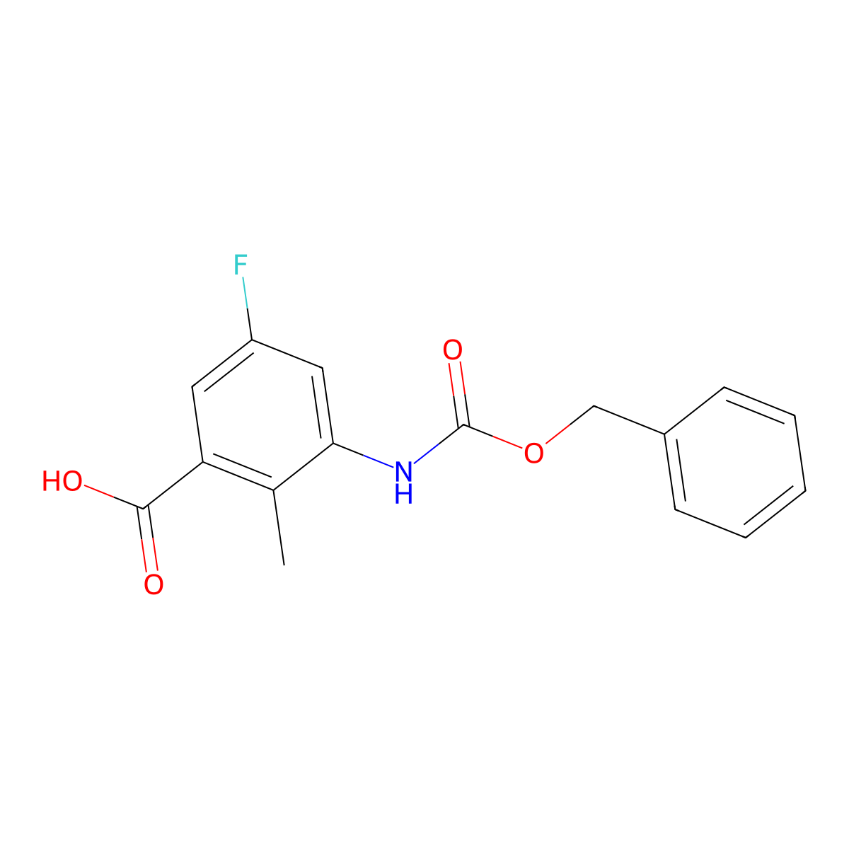 3-{[(Benzyloxy)carbonyl]amino}-5-fluoro-2-methylbenzoic acid molecular structure, CAS 2248311-90-0