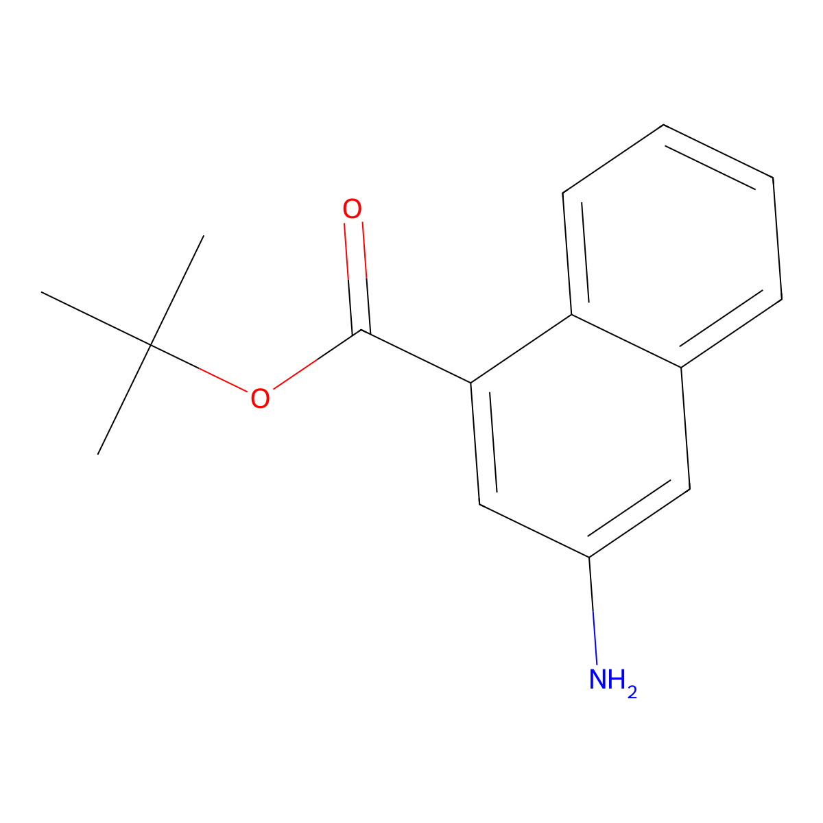 Tert-butyl 3-aminonaphthalene-1-carboxylate molecular structure, CAS 2248313-54-2