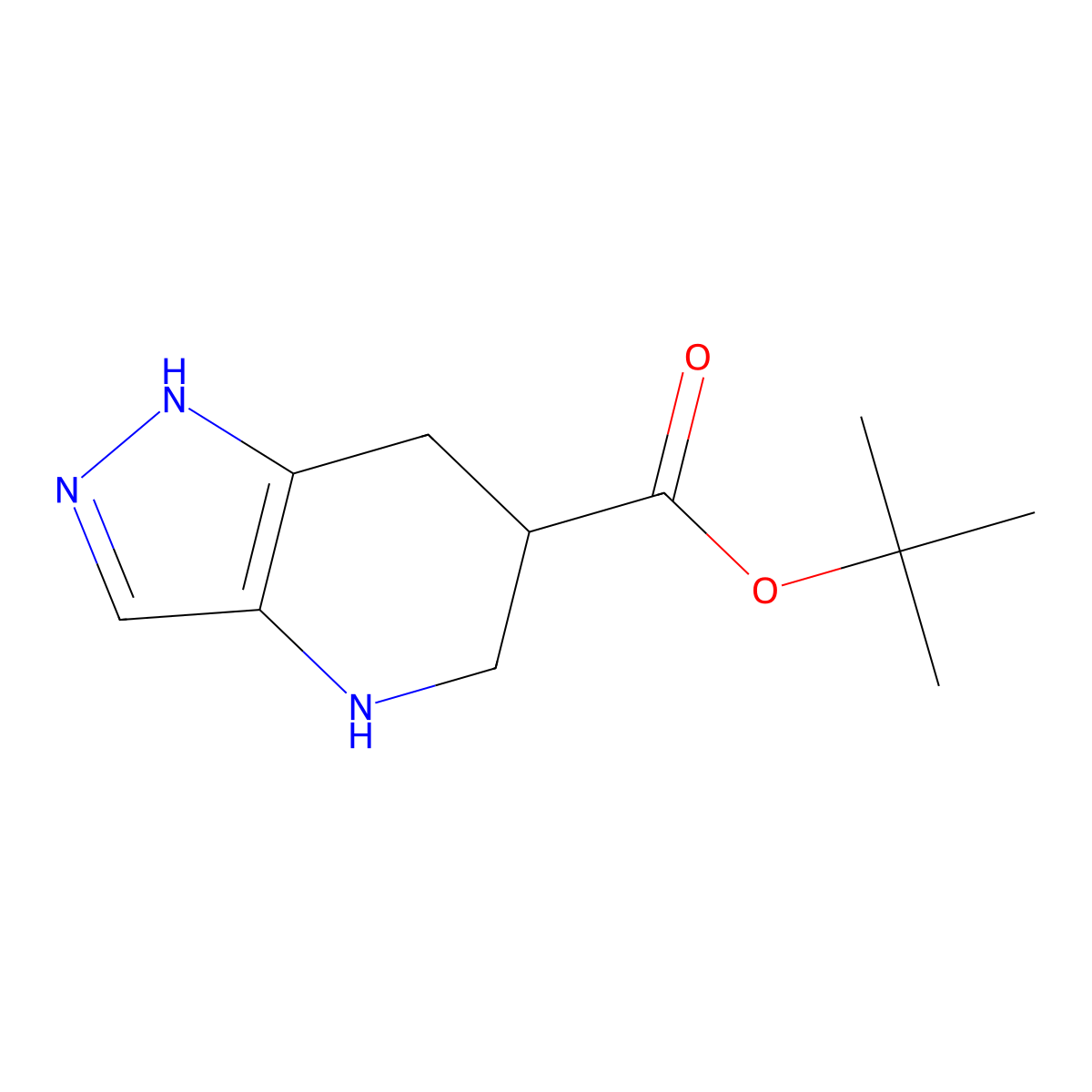 tert-butyl 1H,4H,5H,6H,7H-pyrazolo[4,3-b]pyridine-6-carboxylate molecular structure, CAS 2248313-72-4