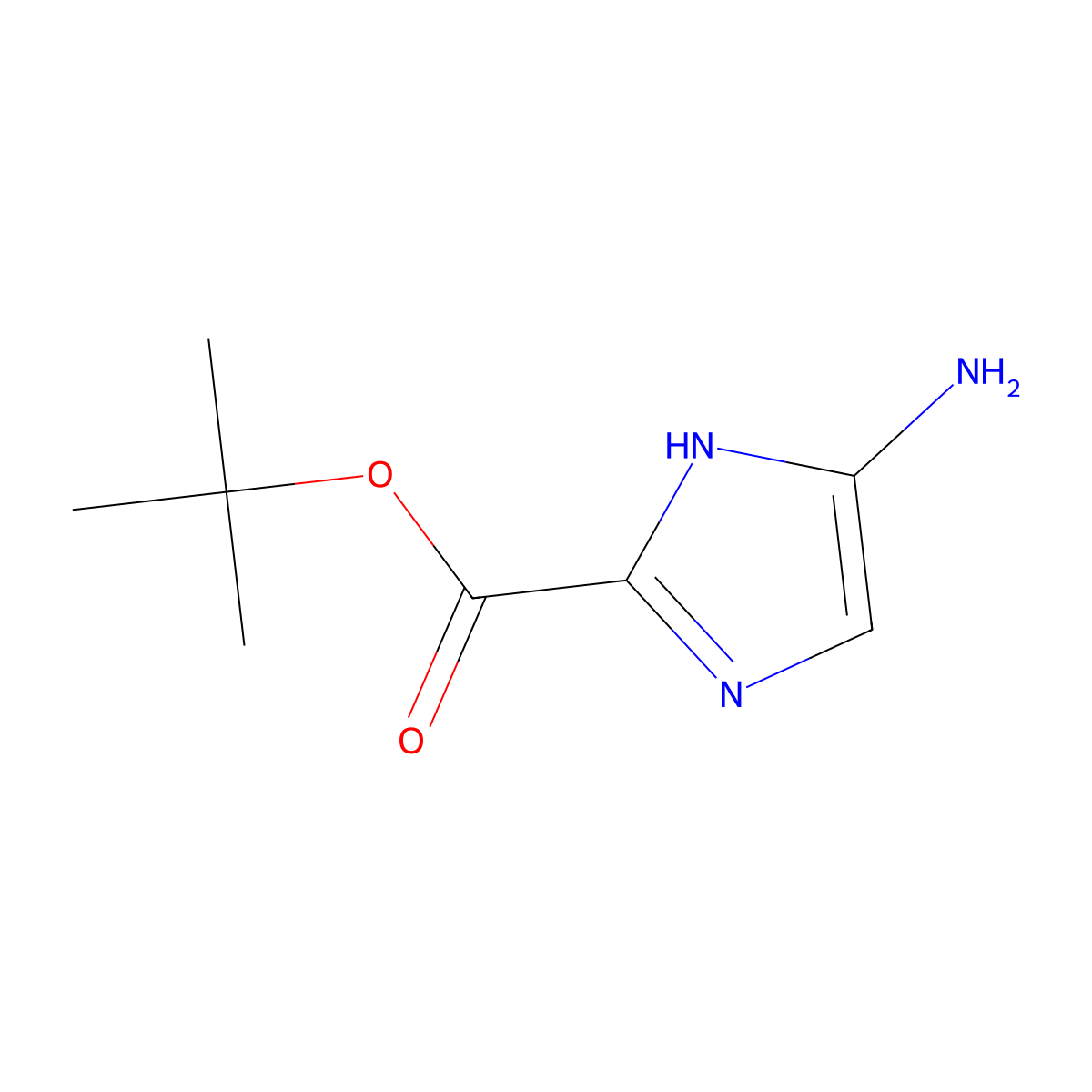 tert-butyl 4-amino-1H-imidazole-2-carboxylate molecular structure, CAS 2248314-00-1