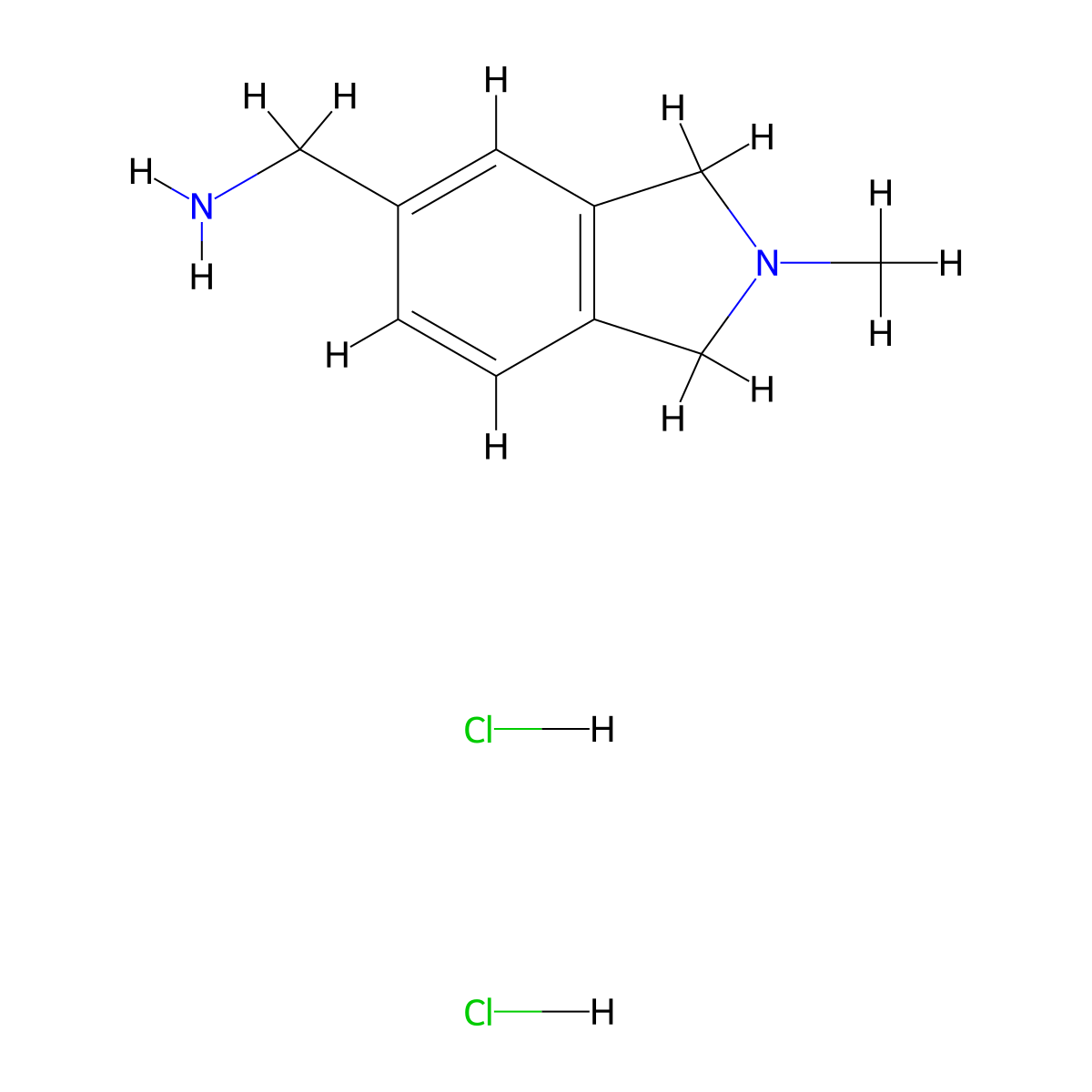 (2-methyl-2,3-dihydro-1H-isoindol-5-yl)methanamine dihydrochloride molecular structure, CAS 2248314-45-4