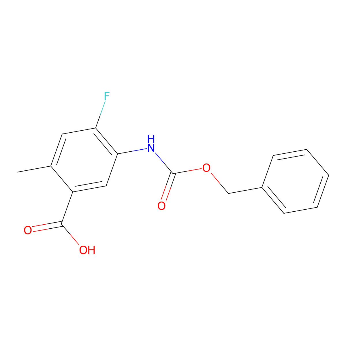 5-{[(Benzyloxy)carbonyl]amino}-4-fluoro-2-methylbenzoic acid molecular structure, CAS 2248314-65-8