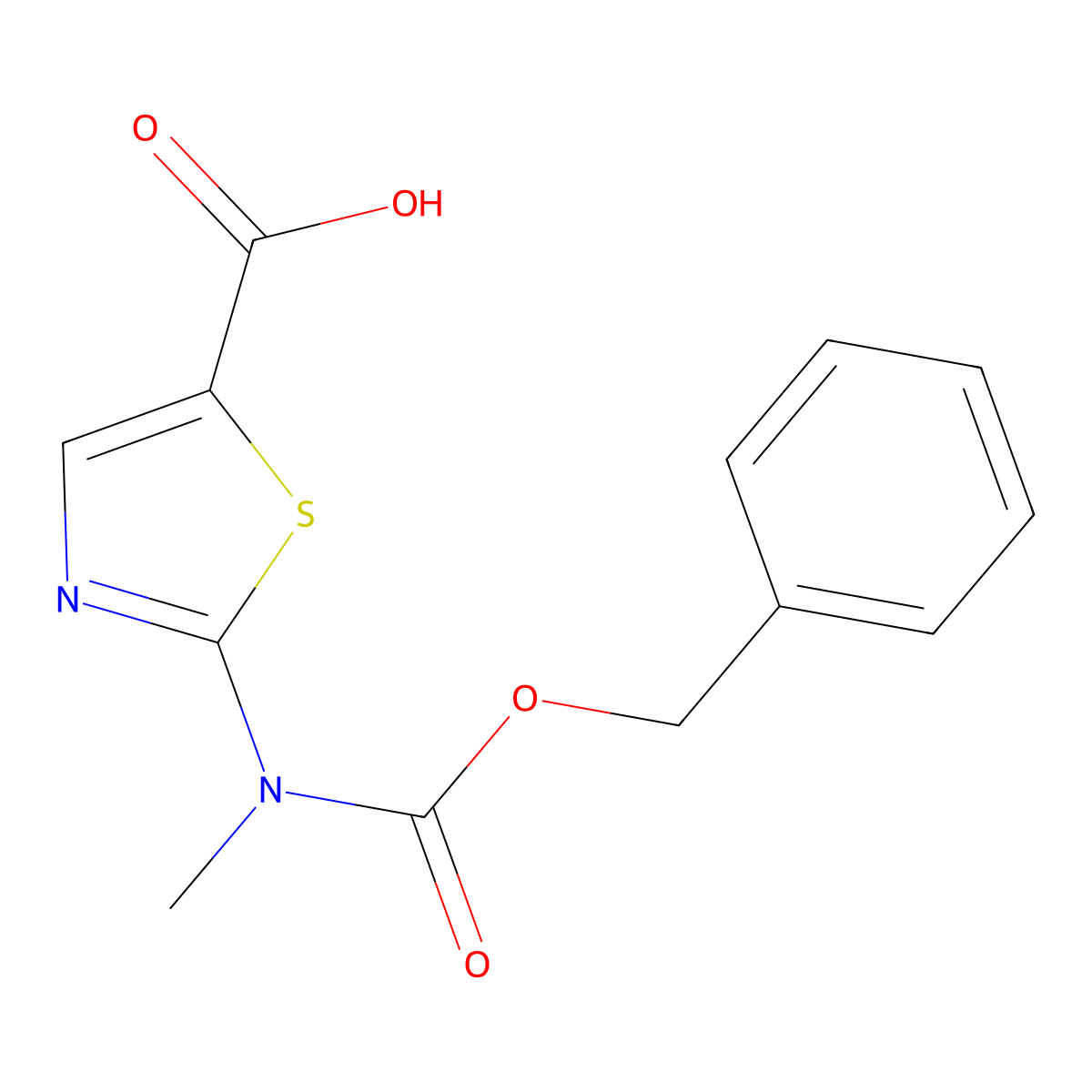 2-{[(Benzyloxy)carbonyl](methyl)amino}-1,3-thiazole-5-carboxylic acid molecular structure, CAS 2248314-70-5