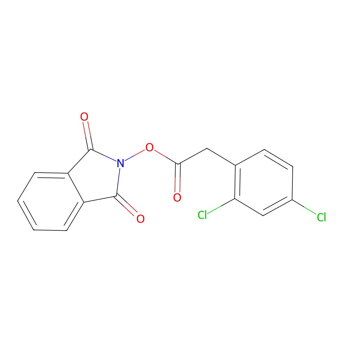 1,3-dioxo-2,3-dihydro-1H-isoindol-2-yl 2-(2,4-dichlorophenyl)acetate molecular structure, CAS 2248314-74-9