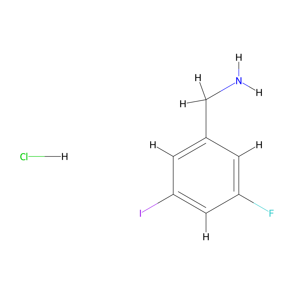 (3-Fluoro-5-iodophenyl)methanamine hydrochloride molecular structure, CAS 2248315-90-2