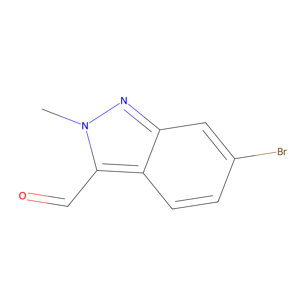 6-bromo-2-methyl-2H-indazole-3-carbaldehyde molecular structure, CAS 2248316-12-1