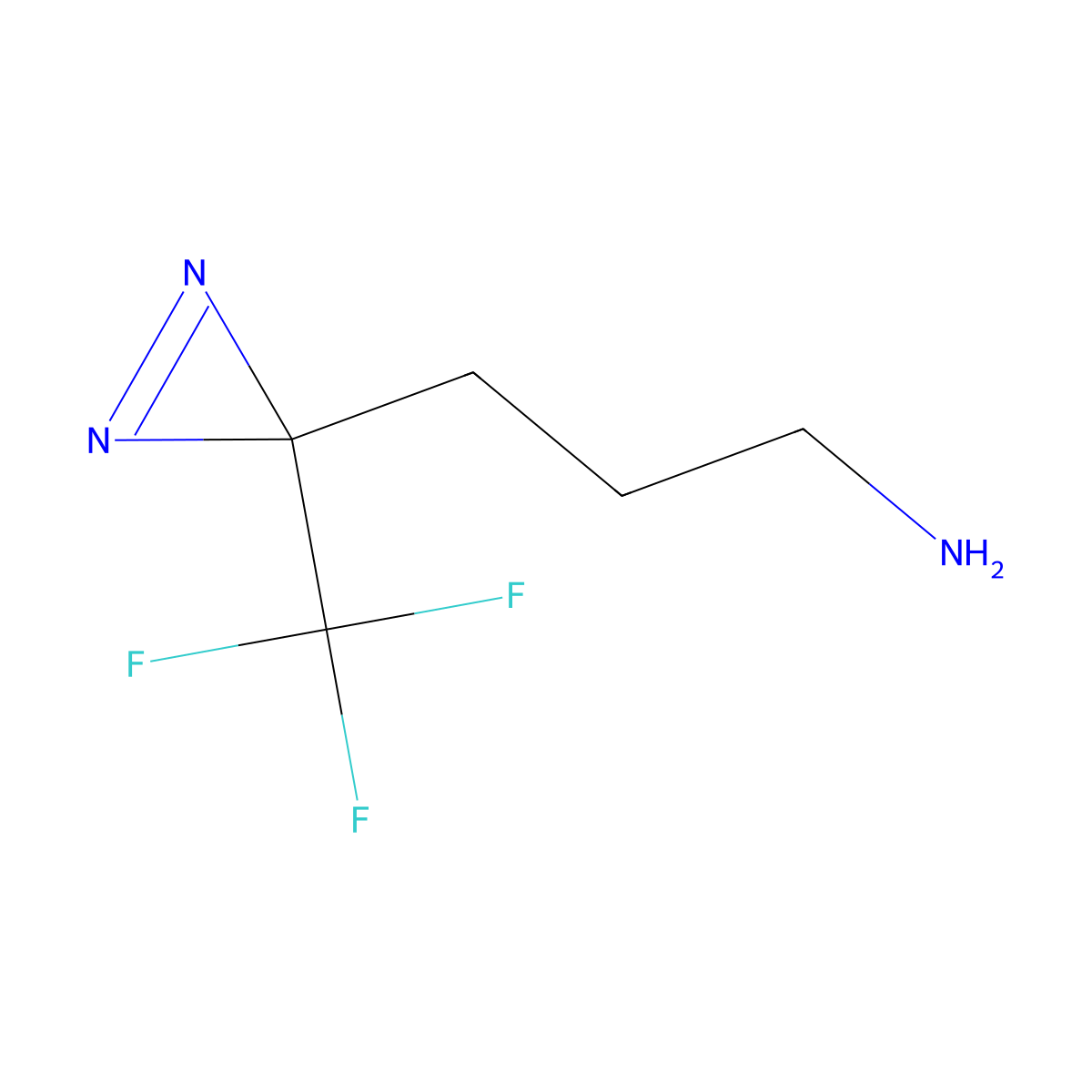 3-[3-(trifluoromethyl)-3H-diazirin-3-yl]propan-1-amine molecular structure, CAS 2248316-98-3