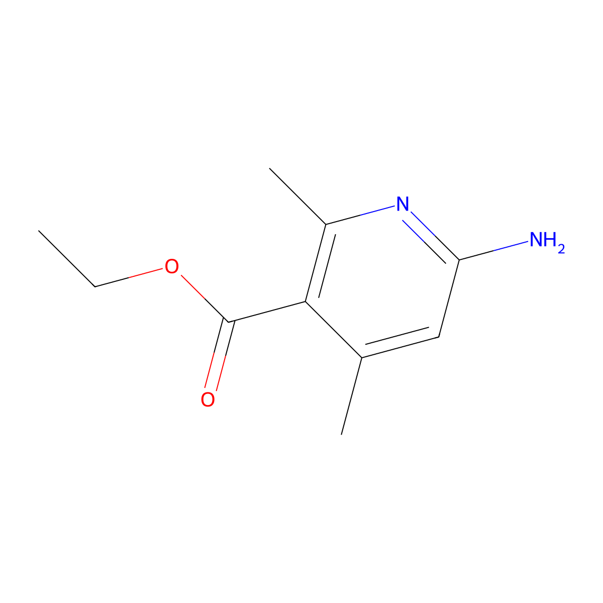 Ethyl 6-amino-2,4-dimethylpyridine-3-carboxylate molecular structure, CAS 2248317-08-8