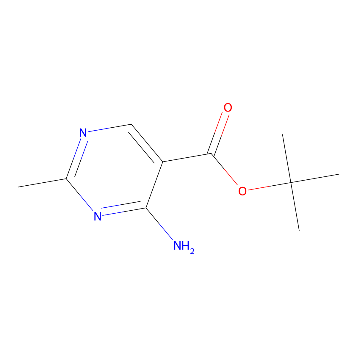 tert-Butyl 4-amino-2-methylpyrimidine-5-carboxylate molecular structure, CAS 2248317-60-2