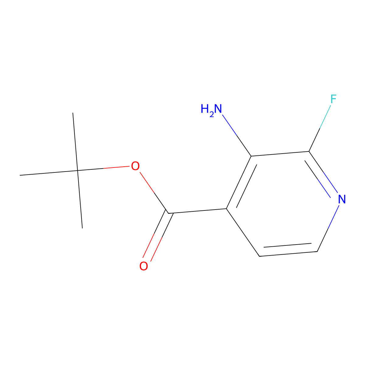 Tert-butyl 3-amino-2-fluoropyridine-4-carboxylate molecular structure, CAS 2248317-70-4