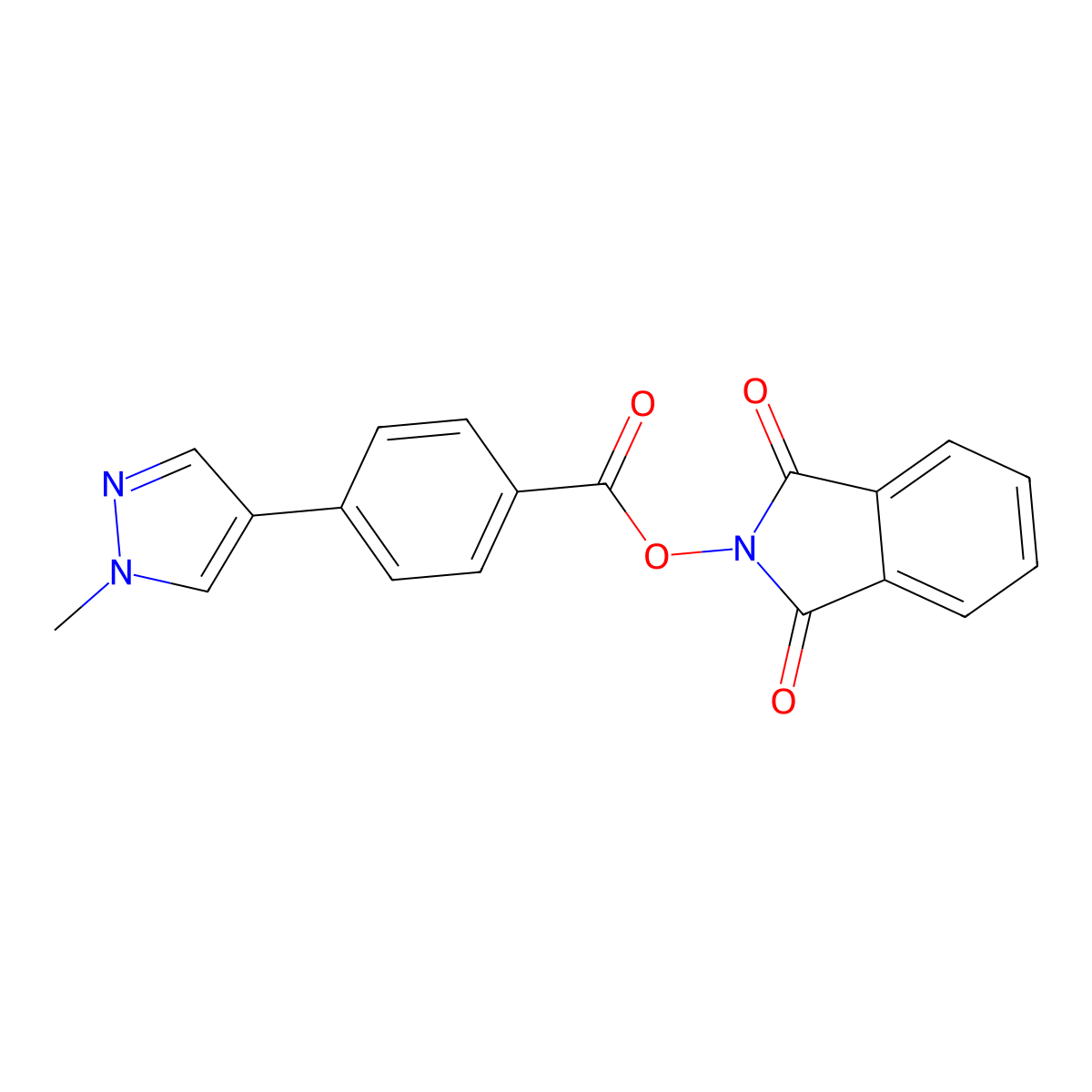 1,3-dioxo-2,3-dihydro-1H-isoindol-2-yl 4-(1-methyl-1H-pyrazol-4-yl)benzoate molecular structure, CAS 2248317-72-6