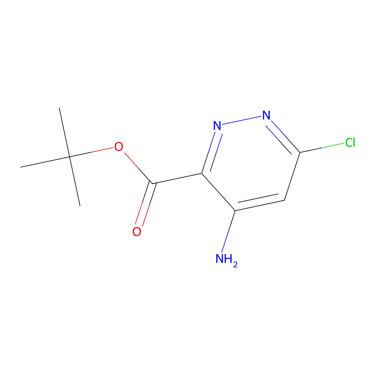 Tert-butyl 4-amino-6-chloropyridazine-3-carboxylate molecular structure, CAS 2248317-78-2