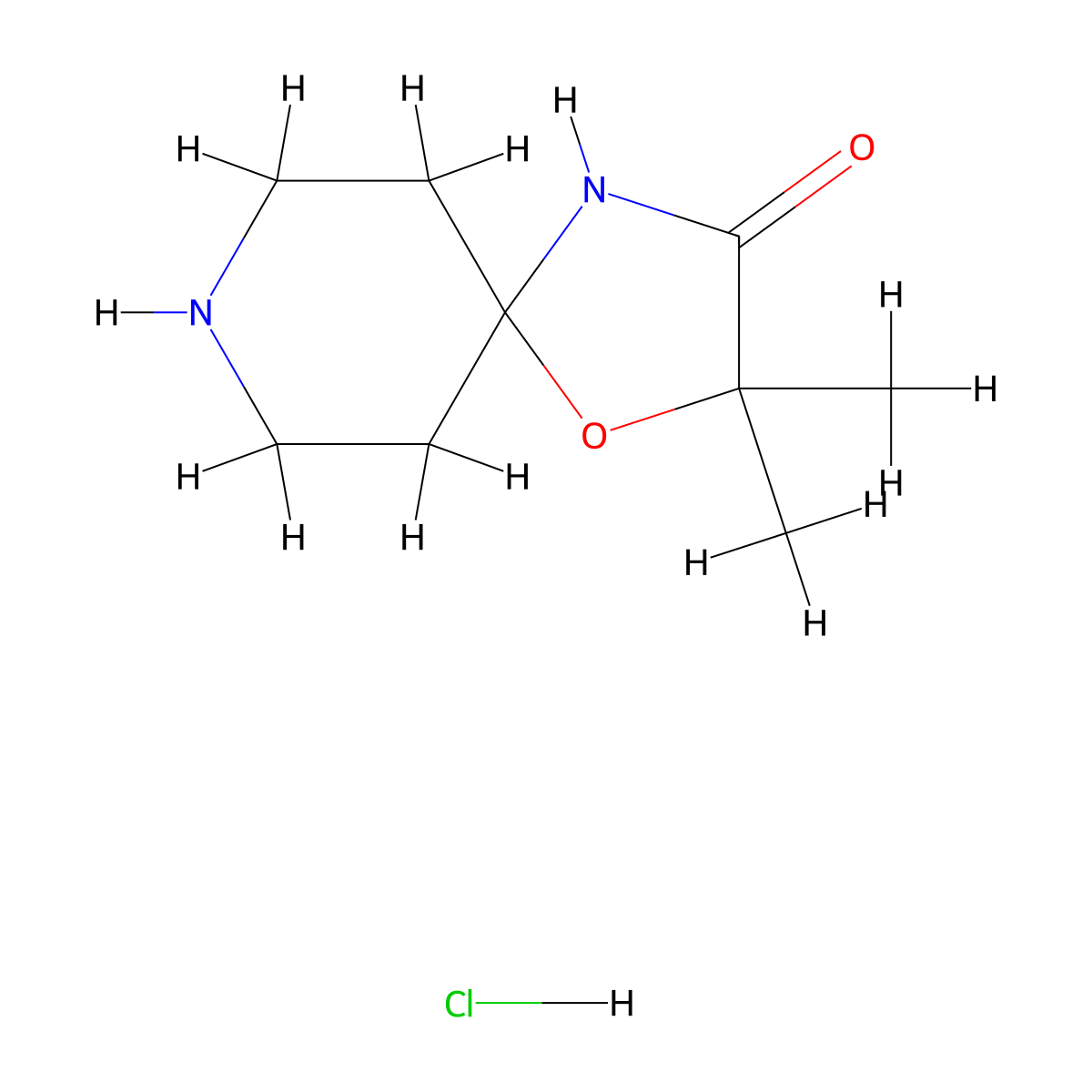 2,2-Dimethyl-1-oxa-4,8-diazaspiro[4.5]decan-3-one hydrochloride molecular structure, CAS 2248317-99-7