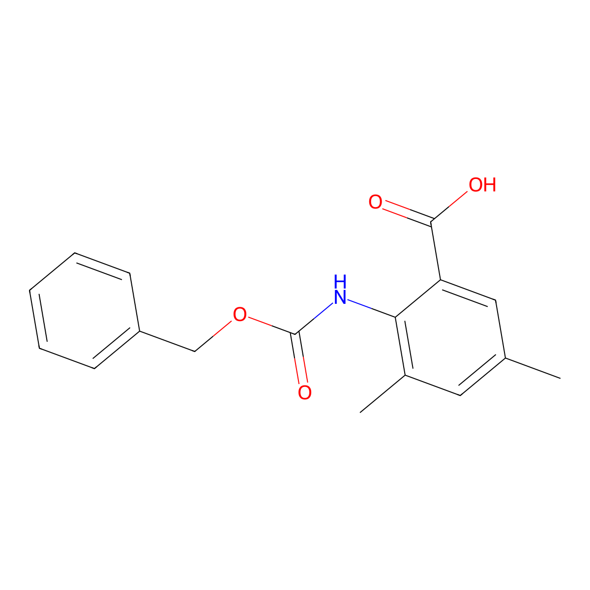 2-{[(Benzyloxy)carbonyl]amino}-3,5-dimethylbenzoic acid molecular structure, CAS 2248319-56-2