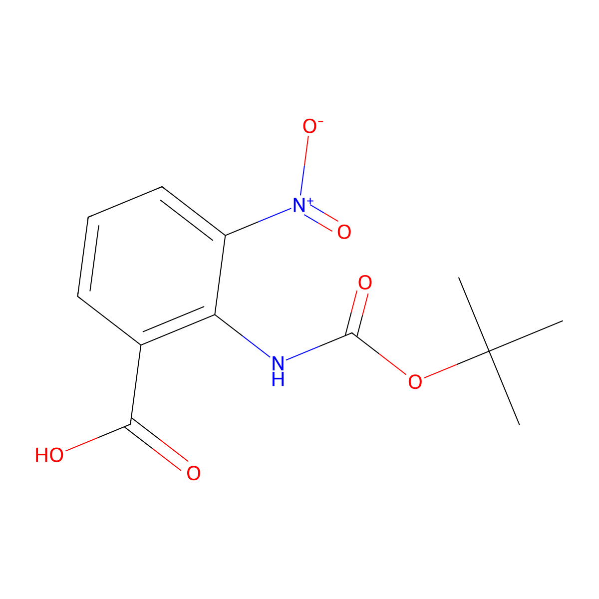2-{[(Tert-butoxy)carbonyl]amino}-3-nitrobenzoic acid molecular structure, CAS 2248319-77-7