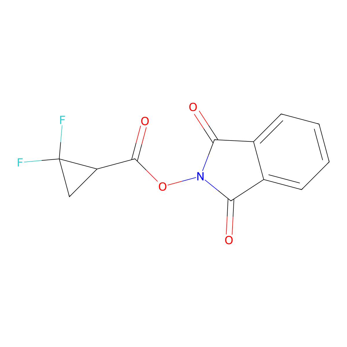 1,3-Dioxoisoindolin-2-YL 2,2-difluorocyclopropane-1-carboxylate molecular structure, CAS 2248320-07-0