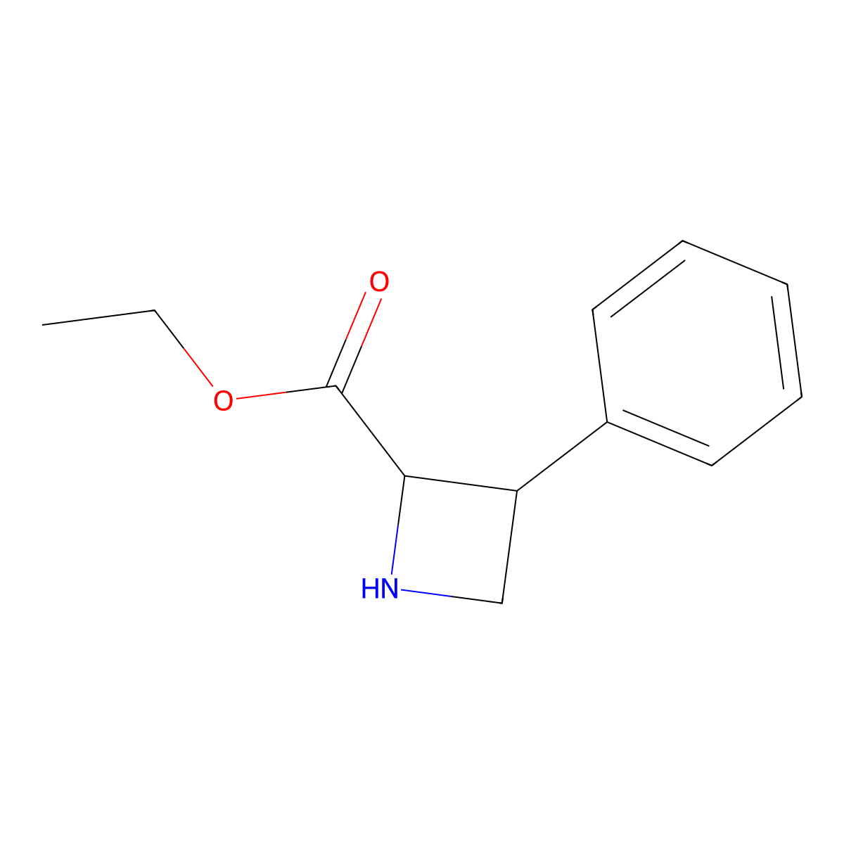 rac-ethyl (2R,3R)-3-phenylazetidine-2-carboxylate molecular structure, CAS 2248320-20-7