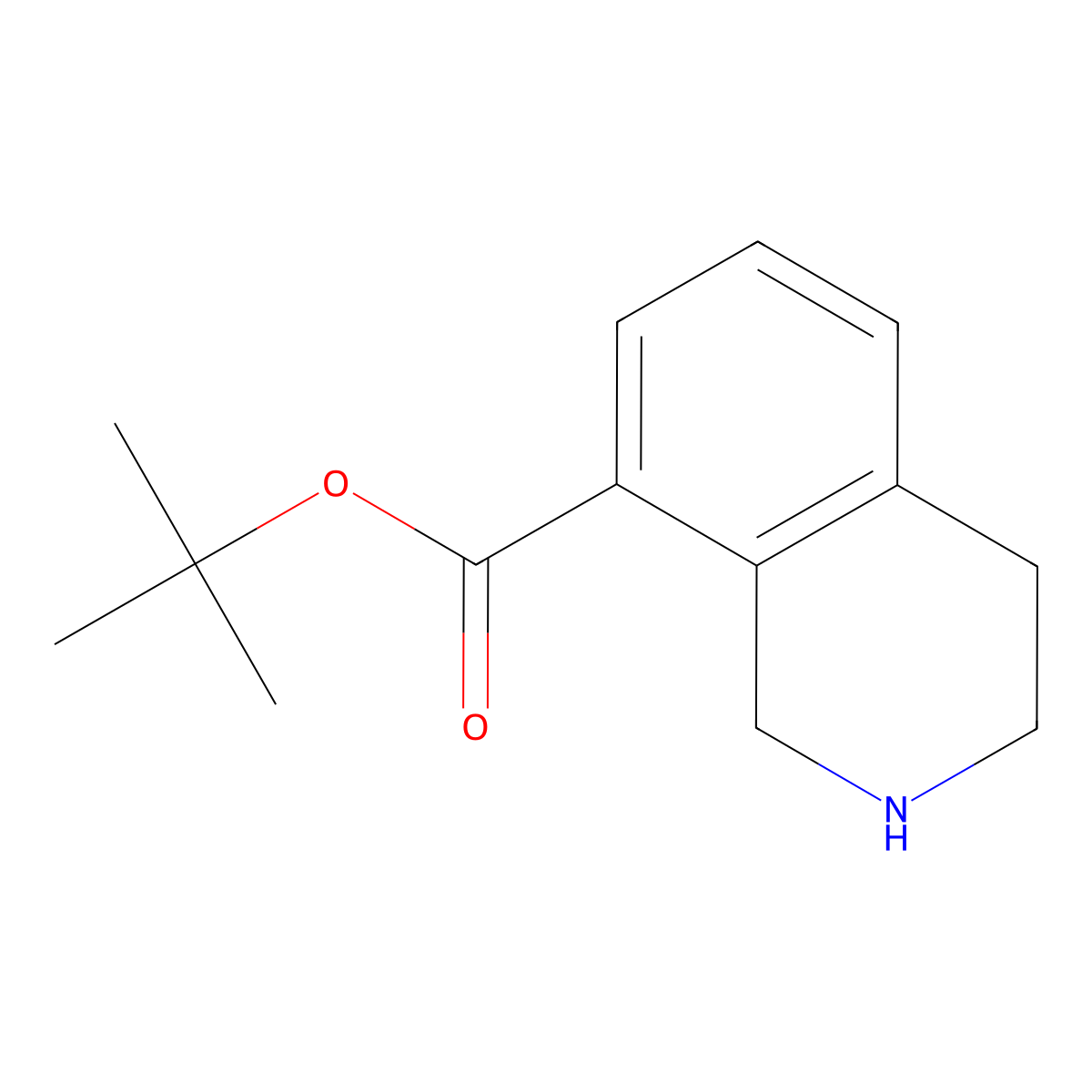Tert-butyl 1,2,3,4-tetrahydroisoquinoline-8-carboxylate molecular structure, CAS 2248320-28-5