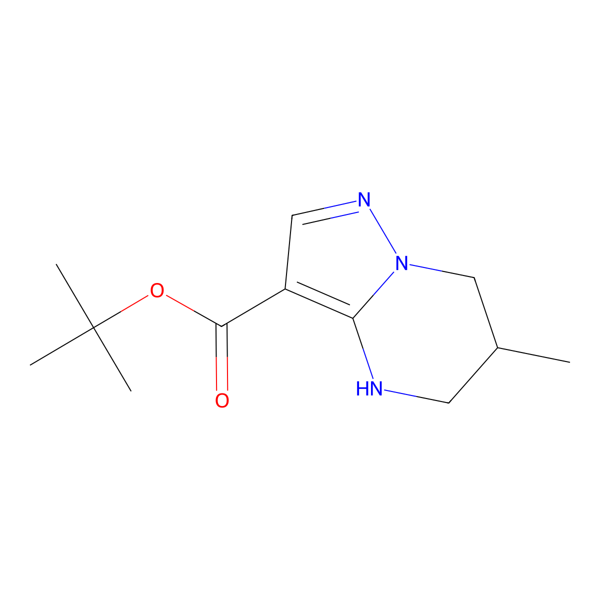 tert-butyl 6-methyl-4H,5H,6H,7H-pyrazolo[1,5-a]pyrimidine-3-carboxylate molecular structure, CAS 2248320-45-6