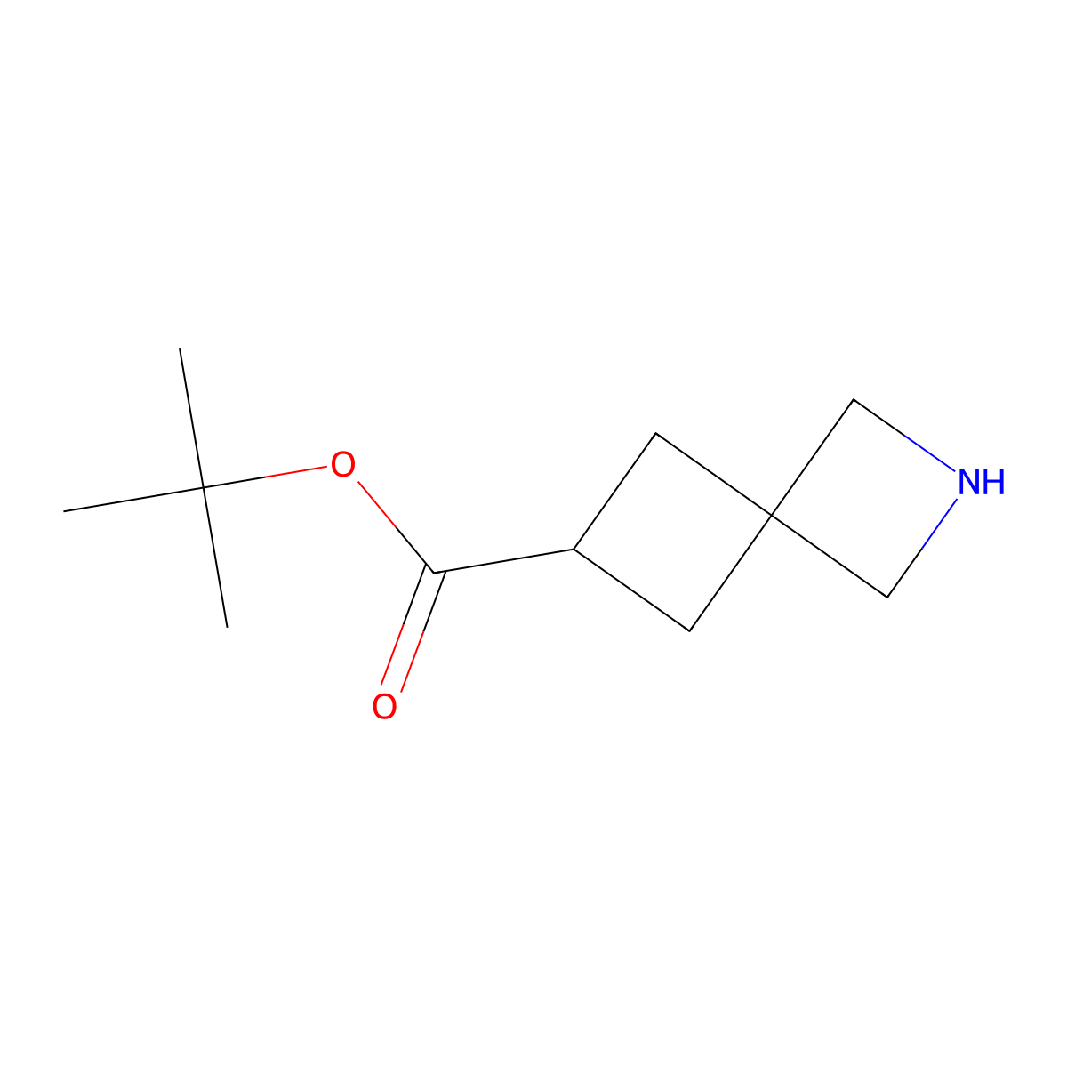 Tert-butyl 2-azaspiro[3.3]heptane-6-carboxylate molecular structure, CAS 2248320-48-9